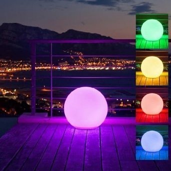 LED Decoratie Bol RGB 30cm Oplaadbaar met afstandsbediening huren